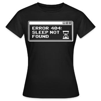 404 Sleep Not Found Pixel - Women's T-Shirt - black - Front - AI Model Female 172 dark (172cm)