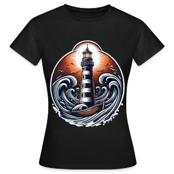 phare - T-shirt Femme - noir - Devant - AI Model Female 172 dark (172cm)