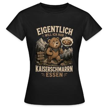 Kaiserschmarrn Wanderer - Frauen T-Shirt - Schwarz - Vorne - AI Model Female 172 dark (172cm)