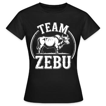 Motif du zèbu - T-shirt Femme - noir - Devant - AI Model Female 172 dark (172cm)