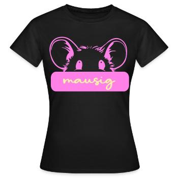 Souris mignonne - T-shirt Femme - noir - Devant - AI Model Female 172 dark (172cm)