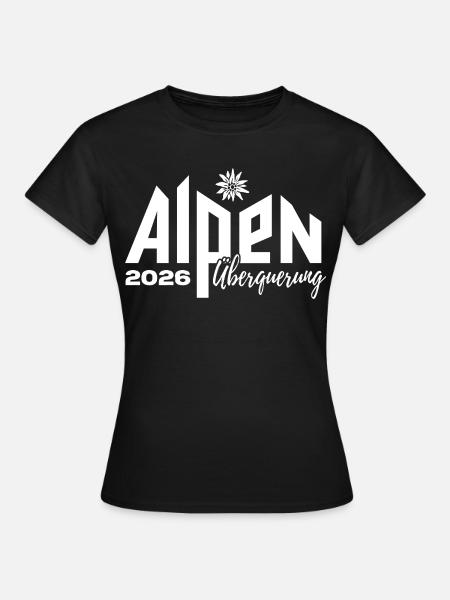 Alpen Überquerung 2026 - Wandern - Frauen T-Shirt - Schwarz