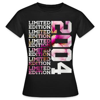 LIMITED EDITION 2004 - 22 YEARS - 22ND BIRTHDAY - Women's T-Shirt - black - Front - AI Model Female 172 dark (172cm)