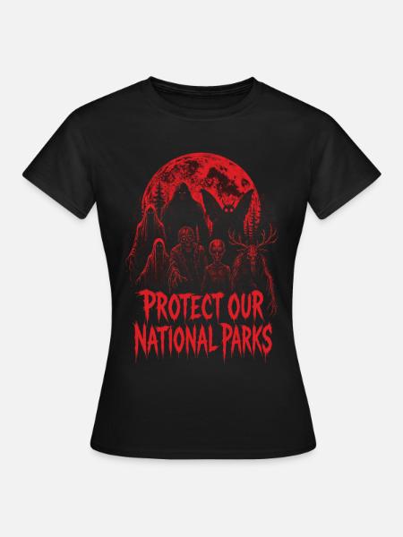 Kryptiden schützen unsere Nationalparks - Frauen T-Shirt - Schwarz