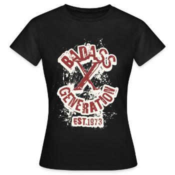 Badass Generation X 1973 - Women's T-Shirt - black - Front - AI Model Female 172 dark (172cm)