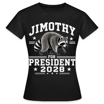 Jimothy as President 2028 - Women's T-Shirt - black - Front - AI Model Female 172 dark (172cm)