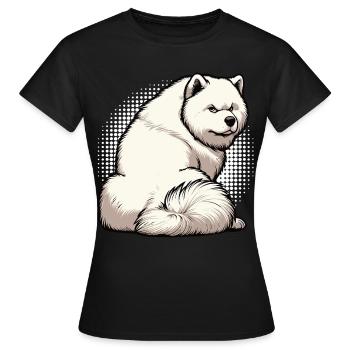 Samoyed Samoyed Owner Samoyed Lovers - Women's T-Shirt - black - Front - AI Model Female 172 dark (172cm)