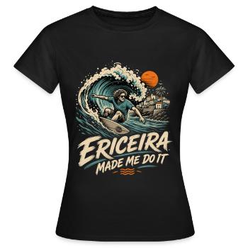 Ericeira Surfing - Women's T-Shirt - black - Front - AI Model Female 172 dark (172cm)