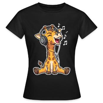 Musique Girafe - T-shirt Femme - noir - Devant - AI Model Female 172 dark (172cm)