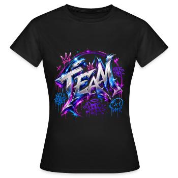 Team - Women's T-Shirt - black - Front - AI Model Female 172 dark (172cm)