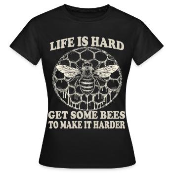 Fournitures d’apiculture Accessoires apiculteurs Abeilles Fan - T-shirt Femme - noir - Devant - AI Model Female 172 dark (172cm)