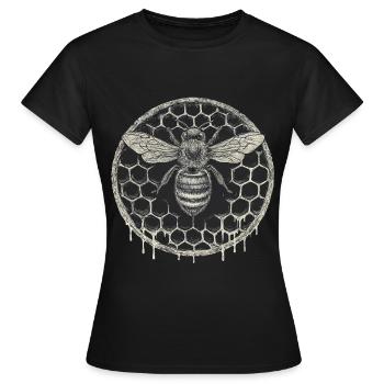 Accessoires pour apiculteur de colonie d’abeilles : Drôles - T-shirt Femme - noir - Devant - AI Model Female 172 dark (172cm)