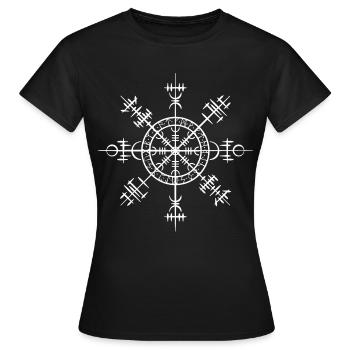 Viking Lucky Circle (White) - Women's T-Shirt - black - Front - AI Model Female 172 dark (172cm)