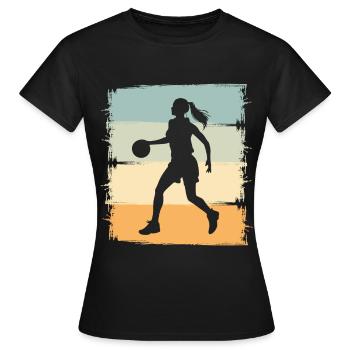 Basketball féminin - T-shirt Femme - noir - Devant - AI Model Female 172 dark (172cm)