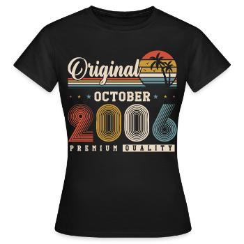 Original 2006 – 20th Anniversary Vintage Retro - Women's T-Shirt - black - Front - AI Model Female 172 dark (172cm)