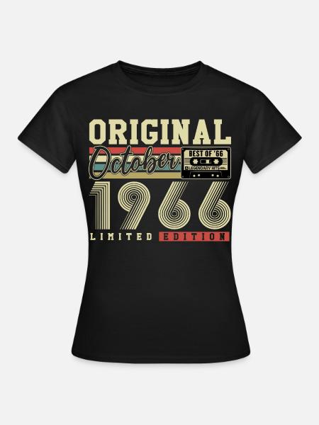 Original Oktober 1966 – 60. Geburtstag Retro - Frauen T-Shirt - Schwarz