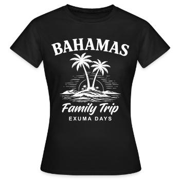 Bahamas Family Trip Exuma Days - Women's T-Shirt - black - Front - AI Model Female 172 dark (172cm)