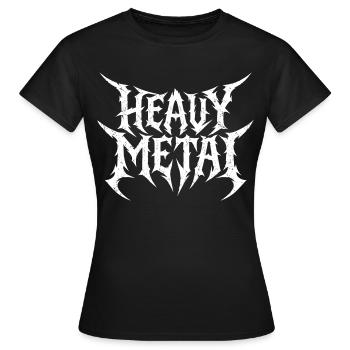Lettrage en métal lourd - T-shirt Femme - noir - Devant - AI Model Female 172 dark (172cm)
