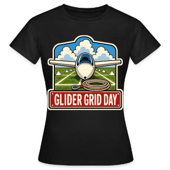 GLIDER GRID DAY - Women's T-Shirt - black - Front - AI Model Female 172 dark (172cm)