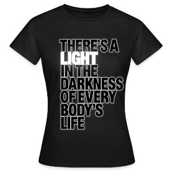 Citation de Rocky Horror Show : Il y a une lumière remastérisée - T-shirt Femme - noir - Devant - AI Model Female 172 dark (172cm)