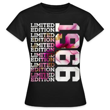ÉDITION LIMITÉE 1966 - 60 ANS - 60E ANNIVERSAIRE - T-shirt Femme - noir - Devant - AI Model Female 172 dark (172cm)