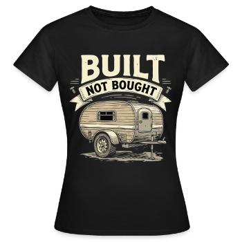 Camping-car construit, pas acheté - T-shirt Femme - noir - Devant - AI Model Female 172 dark (172cm)