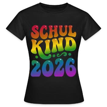 Schoolchild 2026 | Rainbow Style | School enrollment - Women's T-Shirt - black - Front - AI Model Female 172 dark (172cm)