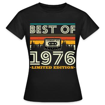 1976 Vintage Rétro Cadeau D’anniversaire - T-shirt Femme - noir - Devant - AI Model Female 172 dark (172cm)
