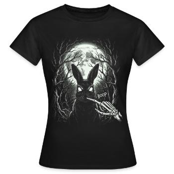 Skeleton Boop Flippant Mignon Gothique - T-shirt Femme - noir - Devant - AI Model Female 172 dark (172cm)