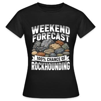 Prédiction du week-end : Chance de collecter des pierres - T-shirt Femme - noir - Devant - AI Model Female 172 dark (172cm)