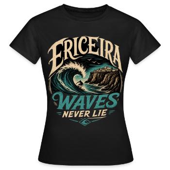 Ericeira Surf - T-shirt Femme - noir - Devant - AI Model Female 172 dark (172cm)