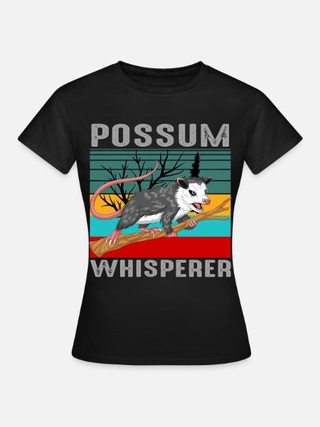 Opossumflüsterer lustiges Wildtier-Liebhaber-Geschenk - Frauen T-Shirt - Schwarz
