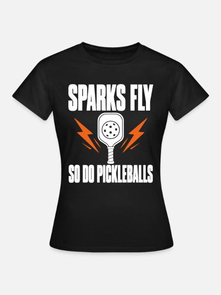 Pickleball Schläger Leidenschaft Ballsport - Frauen T-Shirt - Schwarz