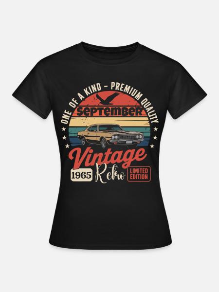 Jubiläum September 1965 Oldtimer - Frauen T-Shirt - Schwarz