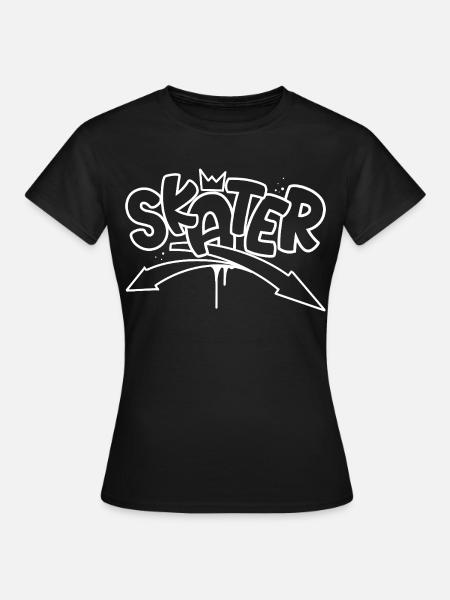 Skater - Frauen T-Shirt - Schwarz