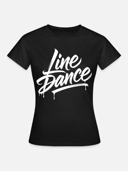 Line Dance Graffiti Schrift - Frauen T-Shirt - Schwarz