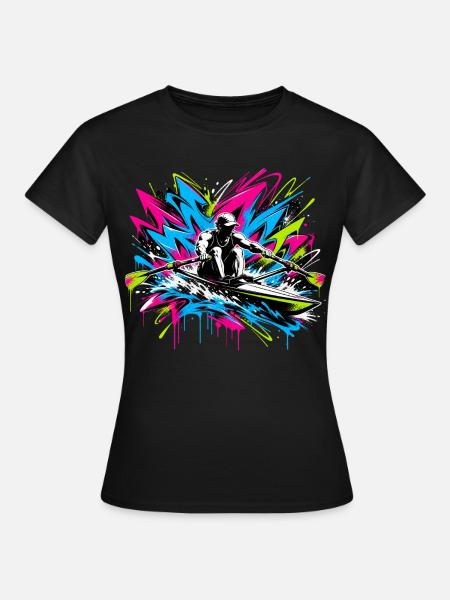 Rudern Graffiti - Frauen T-Shirt - Schwarz