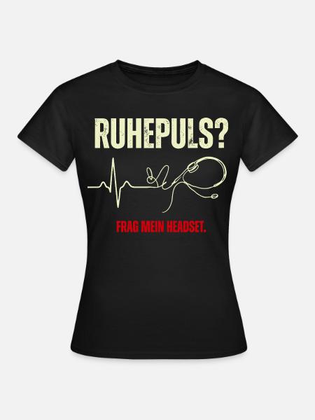 Ruhepuls Headset Leitstelle - Frauen T-Shirt - Schwarz