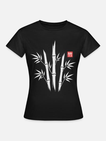 Bamboo Kanji Japanese - Frauen T-Shirt - Schwarz