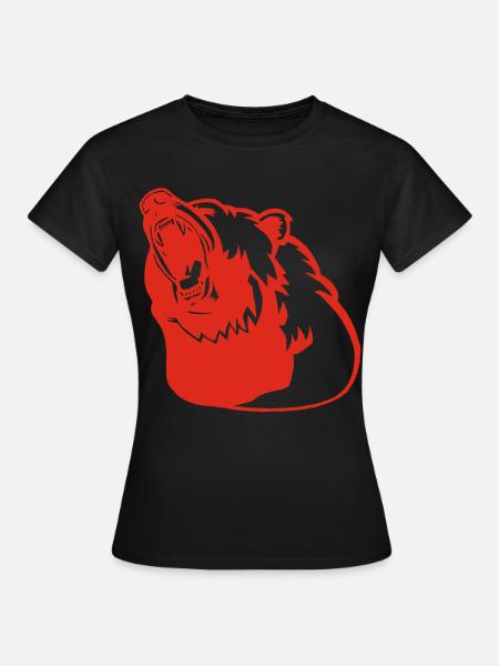 Das Erwachen des roten Bären - Frauen T-Shirt - Schwarz
