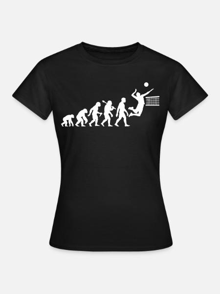 Volleyball Evolution für Vollyeballspieler - Frauen T-Shirt - Schwarz