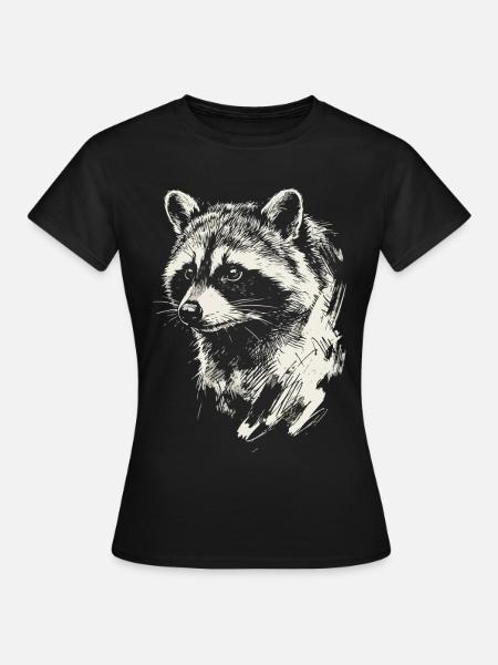 Frecher Waschbär - Frauen T-Shirt - Schwarz