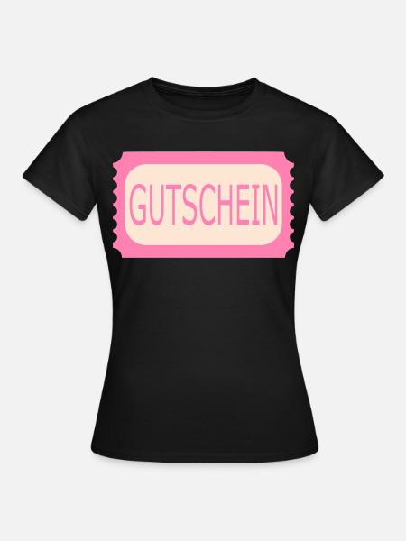 Gutschein Ticket - Frauen T-Shirt - Schwarz