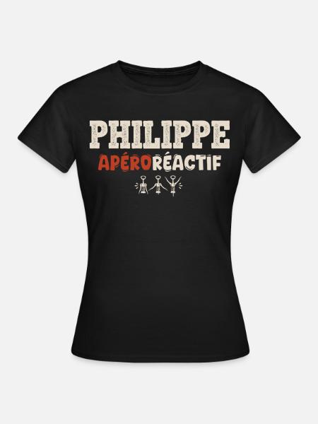 Philippe_aproractif_copie - Frauen T-Shirt - Schwarz