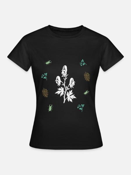 Giftpflanzenring – Botanische Kunst - Frauen T-Shirt - Schwarz