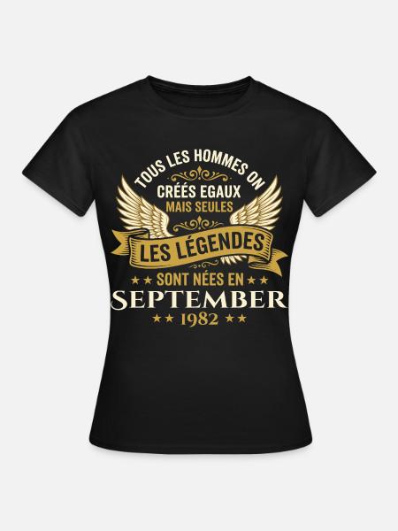 Legends geboren im September 1982 - Frauen T-Shirt - Schwarz