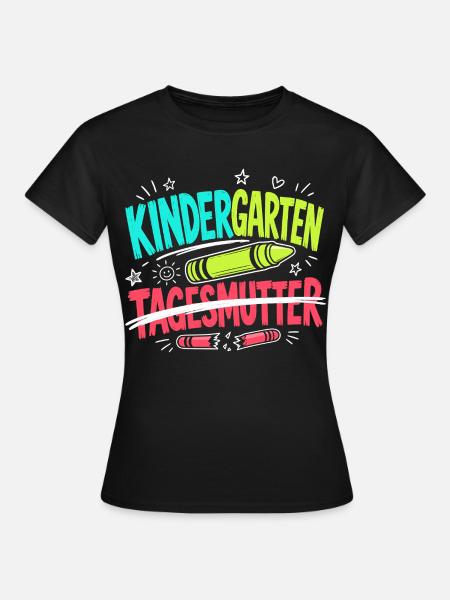 Hallo Kindergarten Einschulung - Frauen T-Shirt - Schwarz