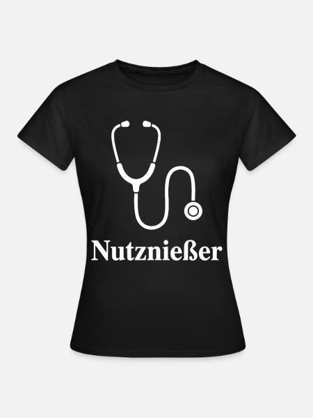 Nutznießer Stethoskop Motif - Frauen T-Shirt - Schwarz