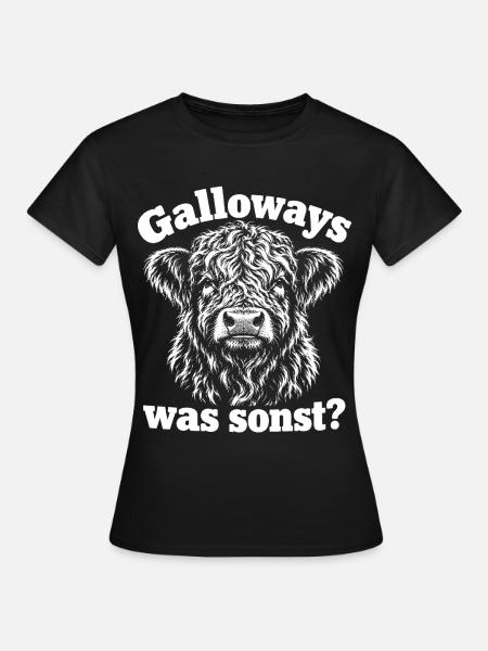 Galloway Kuh Was Sonst? - Frauen T-Shirt - Schwarz