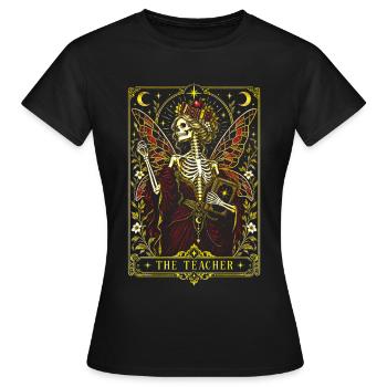 Das Lehrer-Karten-Feenkern-Skelett - Frauen T-Shirt - Schwarz - Vorne - AI Model Female 172 dark (172cm)